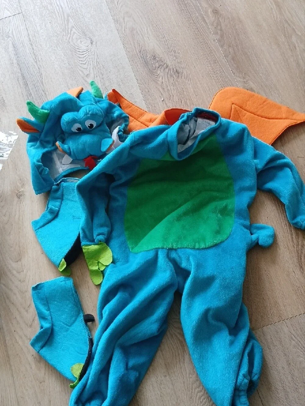 3t Dinky Dragon Halloween Costume Main Character Teal & Green Dragon Costume